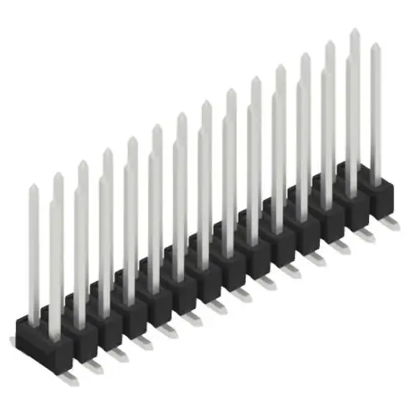 Aktuell Stiftleiste, 28-polig, RM 2.54 mm, abgewinkelt, schwarz, 10050028