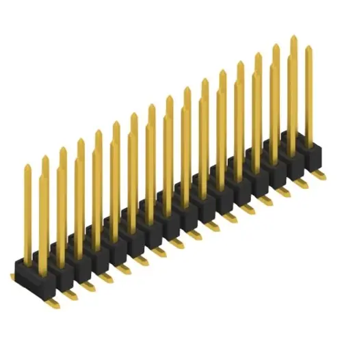 Stiftleiste, 32-polig, RM 2.54 mm, abgewinkelt, schwarz, 10050033 Sonderangebot