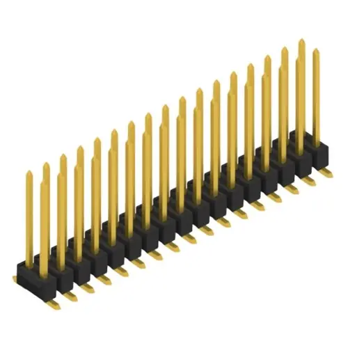 Stiftleiste, 34-polig, RM 2.54 mm, abgewinkelt, schwarz, 10050037 Neuheit