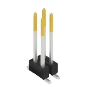 Stiftleiste, 4-polig, RM 2.54 mm, abgewinkelt, schwarz, SL11SMD1304S Echt