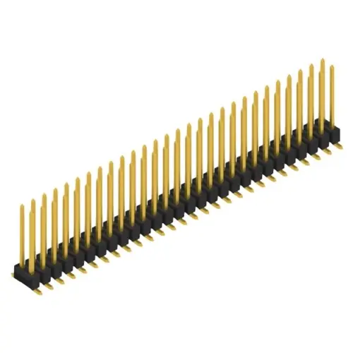 Neue Kollektion Stiftleiste, 56-polig, RM 2.54 mm, abgewinkelt, schwarz, SL11SMD13056G