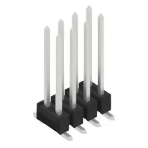 Must-Have Stiftleiste, 8-polig, RM 2.54 mm, abgewinkelt, schwarz, SL11SMD1308Z