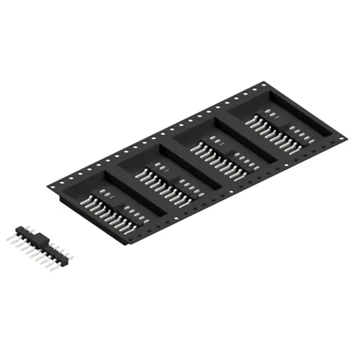 Zertifiziert Stiftleiste, 10-polig, RM 2.54 mm, gerade, schwarz, 10050092