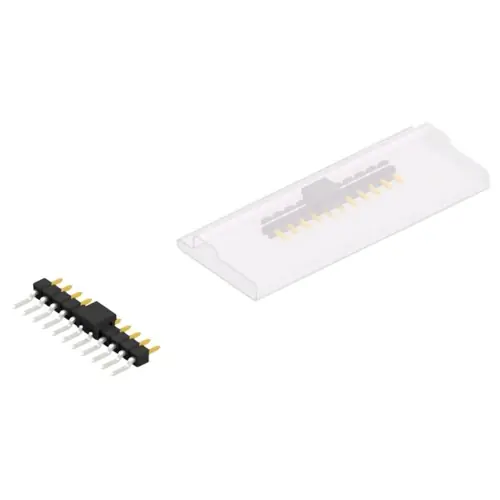 Stiftleiste, 11-polig, RM 2.54 mm, gerade, schwarz, SL12SMD03111SBSM Markenprodukt
