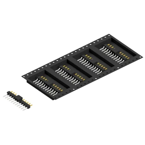 Neuheit Stiftleiste, 11-polig, RM 2.54 mm, gerade, schwarz, SL12SMD03111SBTR