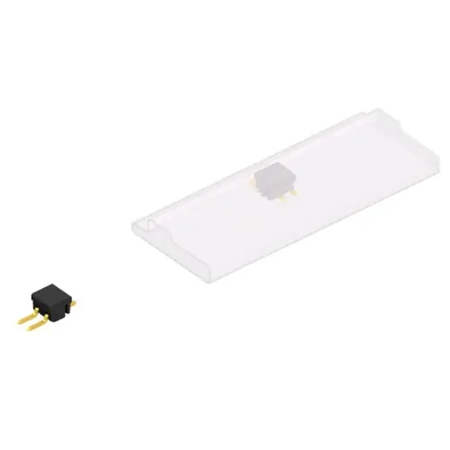 Stiftleiste, 2-polig, RM 2.54 mm, gerade, schwarz, SL12SMD0312GBSM Neu Im Sortiment