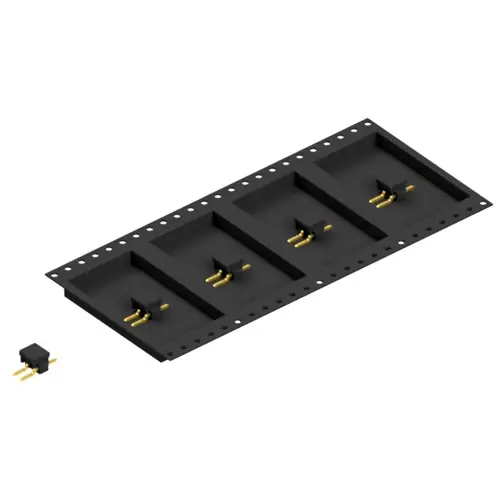 Stiftleiste, 2-polig, RM 2.54 mm, gerade, schwarz, SL12SMD0312GBTR Jetzt Kaufen