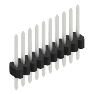 Rabatt Stiftleiste, 10-polig, RM 1.27 mm, gerade, schwarz, 10060392