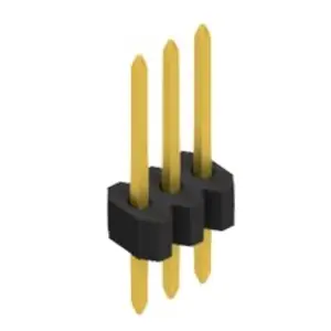 Günstig Stiftleiste, 3-polig, RM 1.27 mm, gerade, schwarz, 10060377
