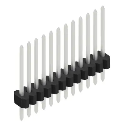 Aktuell Stiftleiste, 12-polig, RM 1.27 mm, gerade, schwarz, 10060473