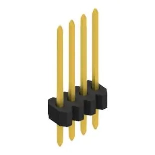 Stiftleiste, 4-polig, RM 1.27 mm, gerade, schwarz, 10060454 Sale