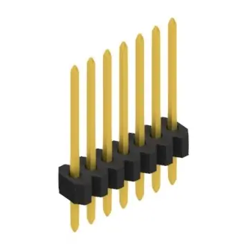 Günstig Stiftleiste, 7-polig, RM 1.27 mm, gerade, schwarz, 10060461