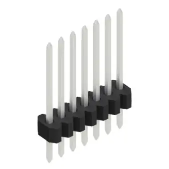 Rabatt Stiftleiste, 7-polig, RM 1.27 mm, gerade, schwarz, 10060462