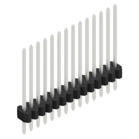 Stiftleiste, 14-polig, RM 1.27 mm, gerade, schwarz, 10060555 Billig