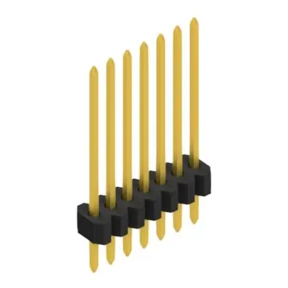 Versand Am Gleichen Tag Stiftleiste, 7-polig, RM 1.27 mm, gerade, schwarz, 10060539