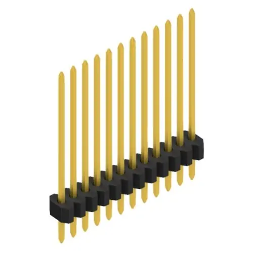 Super-Preis Stiftleiste, 12-polig, RM 1.27 mm, gerade, schwarz, 10060851