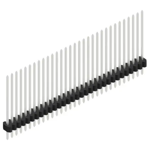 Stiftleiste, 31-polig, RM 1.27 mm, gerade, schwarz, 10060892 Abverkauf