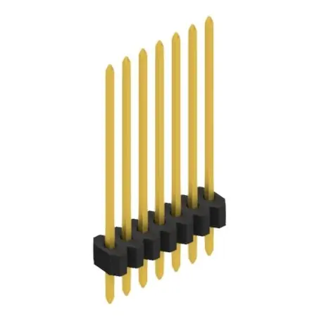 Echt Stiftleiste, 7-polig, RM 1.27 mm, gerade, schwarz, 10060841