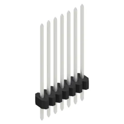 Günstig Stiftleiste, 7-polig, RM 1.27 mm, gerade, schwarz, 10060842