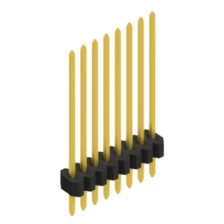 Expressversand Stiftleiste, 8-polig, RM 1.27 mm, gerade, schwarz, 10060843