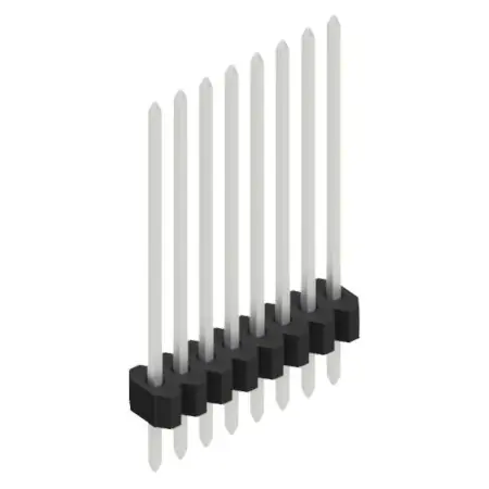 Stiftleiste, 8-polig, RM 1.27 mm, gerade, schwarz, 10060844 Preisreduziert