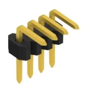 Mega-Angebot Stiftleiste, 4-polig, RM 1.27 mm, abgewinkelt, schwarz, 10060909