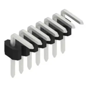 Top-Angebot Stiftleiste, 7-polig, RM 1.27 mm, abgewinkelt, schwarz, 10060916