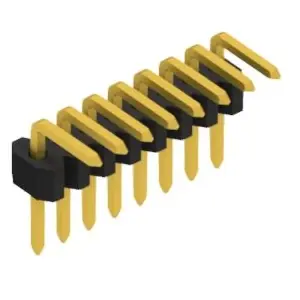 Markenware Stiftleiste, 8-polig, RM 1.27 mm, abgewinkelt, schwarz, 10060917