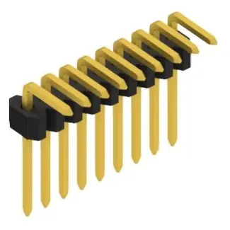 Günstig Stiftleiste, 9-polig, RM 1.27 mm, abgewinkelt, schwarz, 10060997