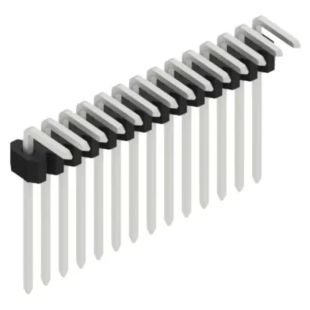 Aktuell Stiftleiste, 14-polig, RM 1.27 mm, abgewinkelt, schwarz, 10061085