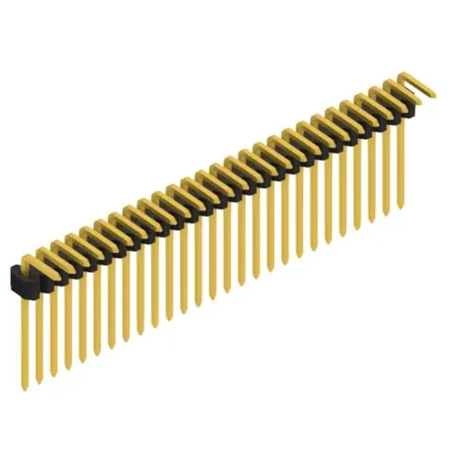 Kracherpreis Stiftleiste, 27-polig, RM 1.27 mm, abgewinkelt, schwarz, 10061112