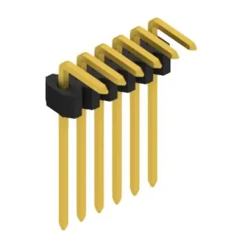 Ausverkauf Stiftleiste, 6-polig, RM 1.27 mm, abgewinkelt, schwarz, 10061066