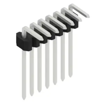 Super-Preis Stiftleiste, 7-polig, RM 1.27 mm, abgewinkelt, schwarz, 10061070