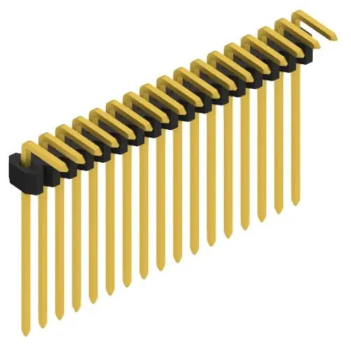 Stiftleiste, 17-polig, RM 1.27 mm, abgewinkelt, schwarz, 10061167 Gratis Versand