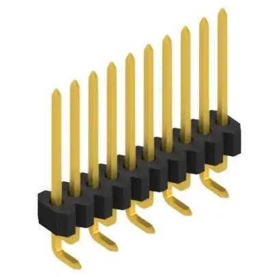 Angebot Stiftleiste, 10-polig, RM 1.27 mm, abgewinkelt, schwarz, 10061255