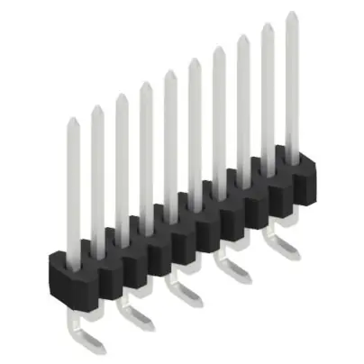 Stiftleiste, 10-polig, RM 1.27 mm, abgewinkelt, schwarz, 10061256 Jetzt Bestellen