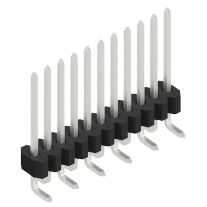 Echt Stiftleiste, 11-polig, RM 1.27 mm, abgewinkelt, schwarz, 10061259