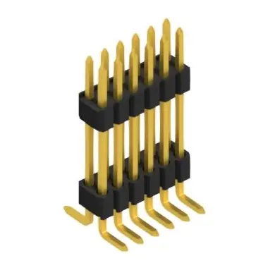 Direktkauf Stiftleiste, 12-polig, RM 1.27 mm, abgewinkelt, schwarz, SLVW10SMD10212G