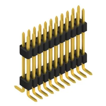 Stiftleiste, 22-polig, RM 1.27 mm, abgewinkelt, schwarz, SLVW10SMD10222G Sofort Bestellen