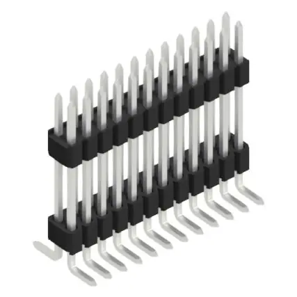 Stiftleiste, 24-polig, RM 1.27 mm, abgewinkelt, schwarz, SLVW10SMD10224Z Kostenfreie Lieferung