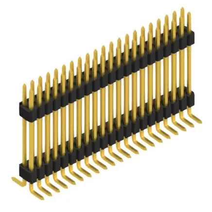 Bestseller Stiftleiste, 42-polig, RM 1.27 mm, abgewinkelt, schwarz, SLVW10SMD12742G