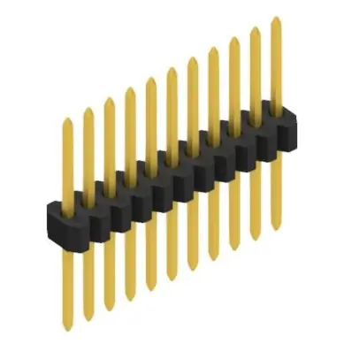Solange Der Vorrat Reicht Stiftleiste, 11-polig, RM 1.27 mm, gerade, schwarz, 10060623