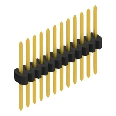Stiftleiste, 12-polig, RM 1.27 mm, gerade, schwarz, 10060625 Expressversand