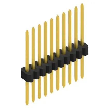 Jetzt Bestellen Stiftleiste, 10-polig, RM 1.27 mm, gerade, schwarz, 10060696