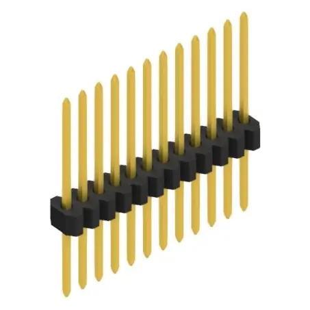 Stiftleiste, 12-polig, RM 1.27 mm, gerade, schwarz, 10060700 Kostenloser Versand