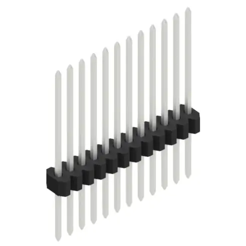 Markenware Stiftleiste, 12-polig, RM 1.27 mm, gerade, schwarz, 10060774