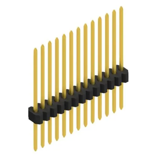 Neue Ware Stiftleiste, 13-polig, RM 1.27 mm, gerade, schwarz, 10060775