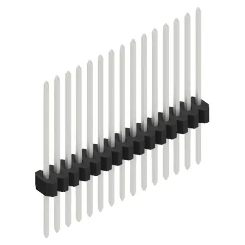 Super-Preis Stiftleiste, 15-polig, RM 1.27 mm, gerade, schwarz, 10060780