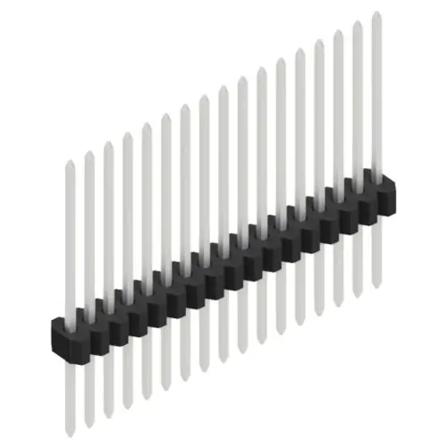 Neue Ware Stiftleiste, 17-polig, RM 1.27 mm, gerade, schwarz, 10060785