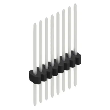 Stiftleiste, 8-polig, RM 1.27 mm, gerade, schwarz, 10060766 Neue Ware